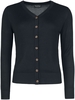 Voodoo Vixen - Toadstool Wooden Button Cardigan - Cardigan - Femme - noir