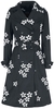 Voodoo Vixen - Veste Noire Florale Marjorie - Manteaux - Femme - noir blanc