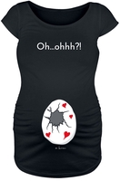 Vêtements de maternité - Oh... Ohhh? - T-Shirt Manches courtes - Femme - noir