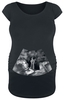 Vêtements de maternité - Ultrasound Metal Baby Hand - T-Shirt Manches courtes - Femme - noir