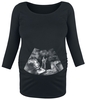 Vêtements de maternité - Ultrasound Metal Baby Hand - T-shirt manches longues - Femme - noir