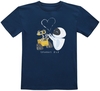 Wall-E - Kids - Wall-E and Eve Sparks Fly - T-shirt - Unisexe - bleu foncé