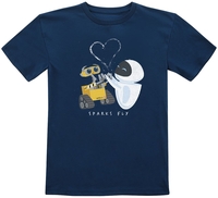 Wall-E - Kids - Wall-E and Eve Sparks Fly - T-shirt - Unisexe - bleu foncé