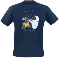 Wall-E - Wall-E and Eve Sparks Fly - T-Shirt Manches courtes - Homme - marine