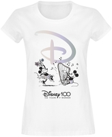 Walt Disney - Disney 100 - 100 Years of Wonder - T-Shirt Manches courtes - Femme - blanc