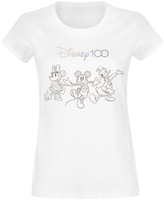 Walt Disney - Disney 100 - 100 Years of Wonder - T-Shirt Manches courtes - Femme - blanc
