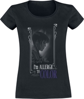 Wednesday - Allergic To Colour - T-Shirt Manches courtes - Femme - noir