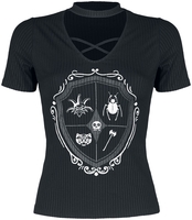 Wednesday - Crest - T-Shirt Manches courtes - Femme - noir