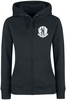 Wednesday - Nevermore - Logo - Sweat-shirt zippé à capuche - Femme - noir