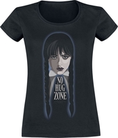 Wednesday - No Hug Zone - T-Shirt Manches courtes - Femme - noir