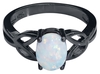 Wildcat - Bague Pierre De Lune - Bague - Femme - noir
