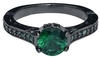 Wildcat - Bague Smaragd - Bague - Femme - noir