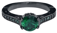 Wildcat - Bague Smaragd - Bague - Femme - noir