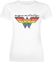 Wonder Woman - Arc-En-Ciel - T-Shirt Manches courtes - Femme - blanc