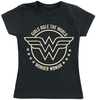 Wonder Woman - Enfants - Girls Rule The World - T-shirt - Unisexe - noir