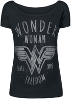 Wonder Woman - Freedom - T-Shirt Manches courtes - Femme - noir