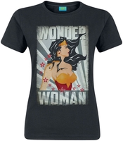 Wonder Woman - Poster - T-Shirt Manches courtes - Femme - noir