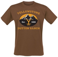 Yellowstone - Dutton Ranch Montana - Est. 1883 - T-Shirt Manches courtes - Homme - marron
