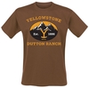 Yellowstone - Dutton Ranch Montana - Est. 1883 - T-Shirt Manches courtes - Homme - marron