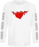 Yungblud - Heart Logo - T-shirt manches longues - Homme - blanc