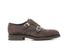 Alberto - Café en cuir suédé hommes Double Monk