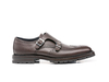 Alberto - Café Pebble Grain Leather Men Double Monk