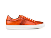 Caracalla - Baskets basses en cuir orange crust steam