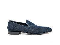 Casanova - Hommes en cuir bleu Stardust Slip On