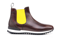 Febo - Chelsea Boot Running Deco Coffee Calf Noir