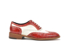 Fred - Crocodile rouge Hommes Oxford Wing Brogue