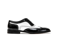 Fred - Richelieu à oreilles Oxford en cuir brillant bicolore pour hommes
