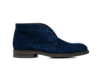 Marco Polo - Desert boots homme en cuir suédé bleu