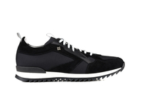 Mercurio - Low top running en daim noir