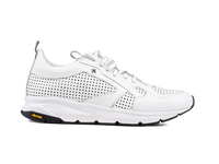Mercurio - Running daim perforé blanc et semelle Vibram