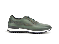 Nerva - Low top running déco cuir vert