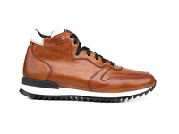 Romano - Haut déco running cuir marron foncé
