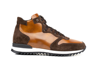 Romano - High top running en cuir suédé poli marron