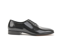 Verdi - Hommes en cuir brillant noir Oxford uni