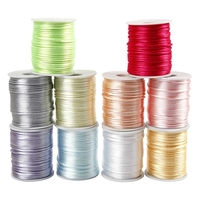 10 Cordons de satin pastel 2 mm x 50 m