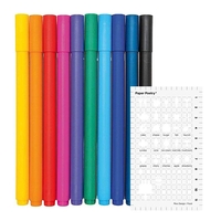 10 stylos gel fin 0, 4 mm + Pochoir food