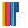 10 stylos gel fin 0, 4 mm + Pochoir rectangles