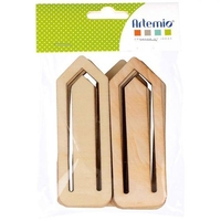 12 marque-pages trombones en bois