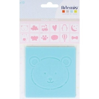 12 pochoirs Adorable 9 x 9 cm