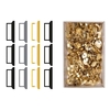 12 stickers onglets noir-gris-dor