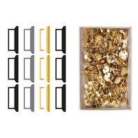 12 stickers onglets noir-gris-dor