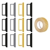 12 stickers onglets pour Bullet journal noir-gris-dor