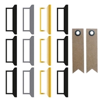 12 stickers onglets pour Bullet journal noir-gris-dor