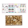 131 stickers symboles couleurs vives + 150 punaises dor