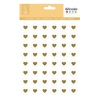 144 stickers petits curs dor