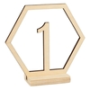15 chiffres en bois hexagonaux pour table de mariage